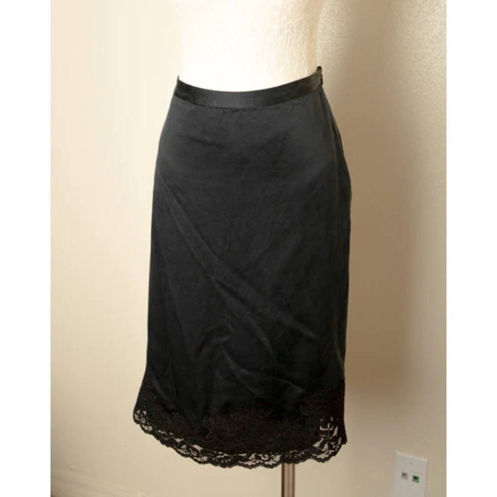 Vintage - Banana Republic Casual Career Long Skirt 100% Silk w/ Lace 6